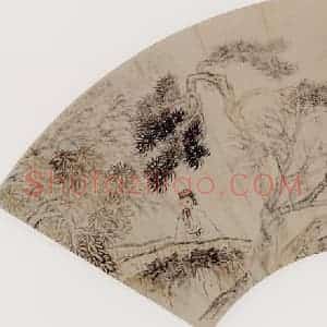 清代 道济《寒潭濯影图》国画综合作品图片赏析