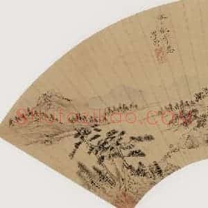 清代 张学曾《山水图》国画山水作品图片赏析
