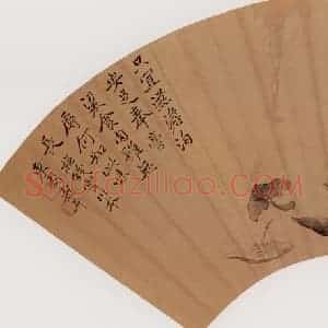 清代 恽寿平《青菜蘑菇图》国画花鸟作品图片赏析