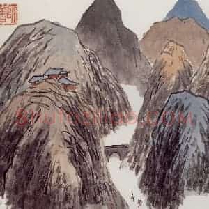 无纪年 陈师曾《山水花果册页》国画综合作品图片赏析