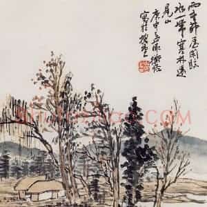 1920年 陈师曾《山水》国画山水作品图片赏析