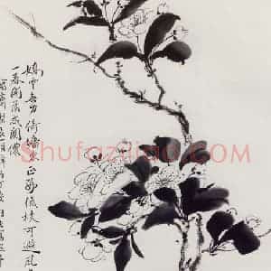 无纪年 陈师曾《梨花》国画花鸟作品图片赏析