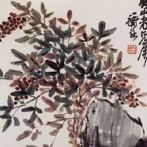 无纪年 陈师曾《天竹》国画花鸟作品图片赏析
