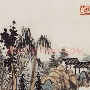 无纪年 陈师曾《山水诗画册页》国画山水作品图片赏析