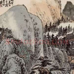 1922年 陈师曾《山水》国画山水作品图片赏析