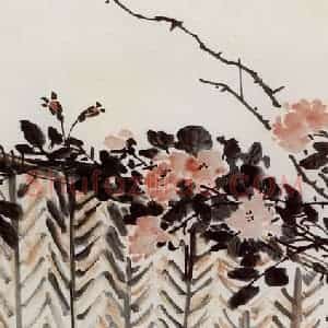 无纪年 陈师曾《蔷薇》国画花鸟作品图片赏析