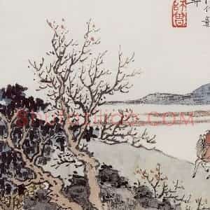 1913年 陈师曾《花卉山水册页》国画山水作品图片赏析