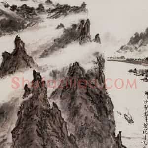1986年 张安治《巫峰神女》国画山水作品图片赏析