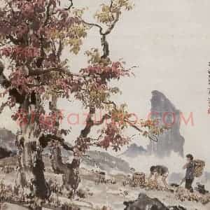 1946年 张安治《匡庐秋色》国画综合作品图片赏析