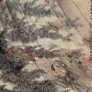 1948年 张安治《山中风雨古人来》国画山水作品图片赏析