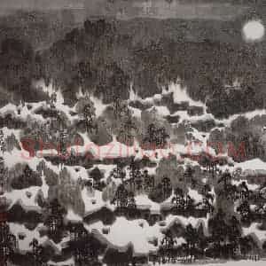 1998年 徐希《瑞雪》国画山水作品图片赏析
