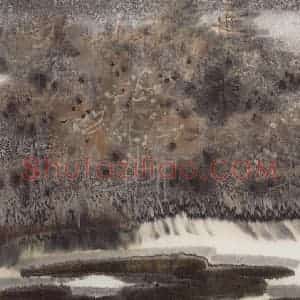 1998年 徐希《秋林初雪》国画山水作品图片赏析