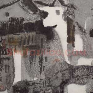 1991年 徐希《江南雨》国画山水作品图片赏析
