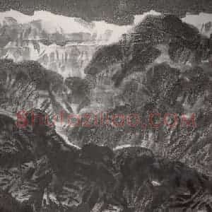 1993年 徐希《喜马拉雅山下的日喀则》国画山水作品图片赏析