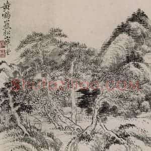 清代 杨晋《杨晋仿元人山水图册》国画山水作品图片赏析