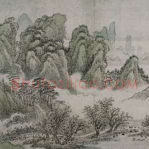 清代 杨晋《杨晋山水图片》国画山水作品图片赏析
