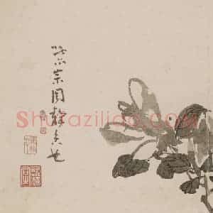 清代 高其佩《高其佩竹石花卉图册》国画花鸟作品图片赏析