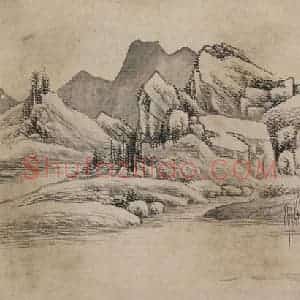 清代 沈宗敬《沈宗敬诗画图册》国画山水作品图片赏析