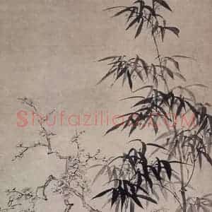 清代 李鳝《李鳝梅竹兰石图轴》国画花鸟作品图片赏析