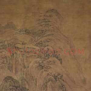 明代 宋旭《宋旭山水图轴》国画山水作品图片赏析