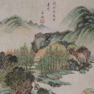 清代 王鉴《王鉴仿宋元山水图册》国画山水作品图片赏析
