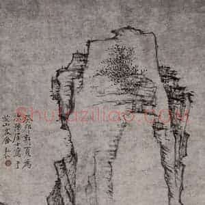 清代 弘仁《弘仁秋柳孤棹图轴》国画综合作品图片赏析