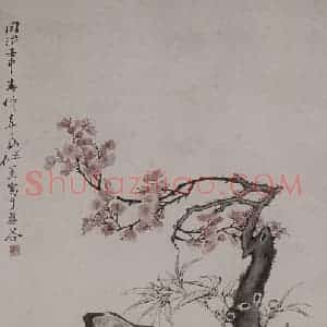 清代 任薰《任薰花鸟图屏》国画花鸟作品图片赏析