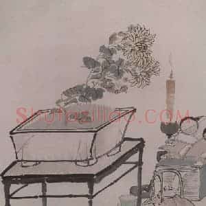 清代 任薰《任薰花鸟图屏》国画花鸟作品图片赏析