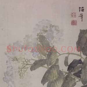 清代 任颐《任颐花果图册》国画花鸟作品图片赏析