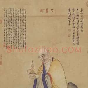 清代 丁观鹏《丁观鹏佛像图屏》国画人物作品图片赏析