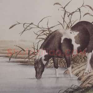 1923年 马晋《马晋骏马图册》国画花鸟作品图片赏析
