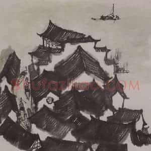 1961年 石鲁《石鲁南国之晨图轴》国画综合作品图片赏析
