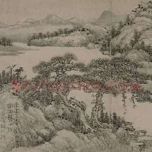 清代 李世棹《李世倬山水图册》国画山水作品图片赏析