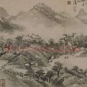 清代 李世棹《李世倬山水图册》国画山水作品图片赏析