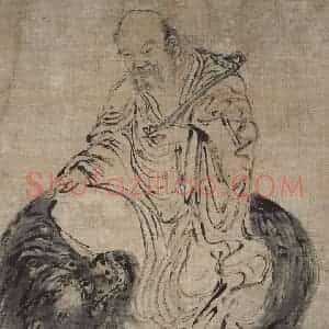清代 傅雯《傅雯罗汉图轴》国画人物作品图片赏析