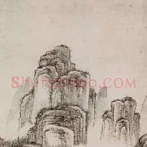 清代 邹一桂《邹一桂松竹山居图轴》国画山水作品图片赏析