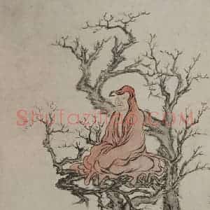 清代 罗聘《罗聘真人图轴》国画人物作品图片赏析