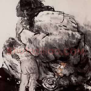 1988年 方增先《母亲》国画人物作品图片赏析