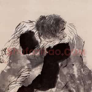 1994年 方增先《草地上的牧人》国画人物作品图片赏析