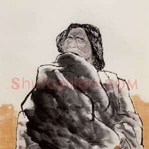 1996年 方增先《期望》国画综合作品图片赏析