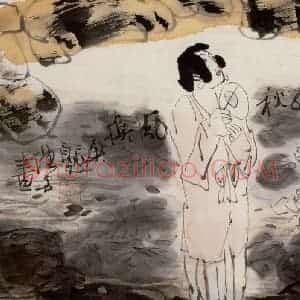 2000年 方增先《年年团扇》国画综合作品图片赏析