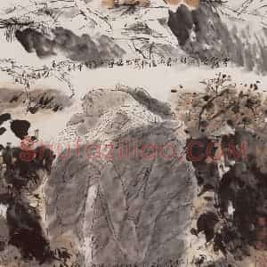 2004年 方增先《寒山转苍翠》国画综合作品图片赏析
