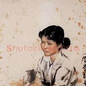 1975年 方增先《北京姑娘》国画人物作品图片赏析