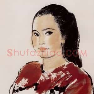 1983年 方增先《华侨女》国画人物作品图片赏析