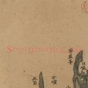 北宋《米芾研山铭图之二》国画山水作品图片赏析