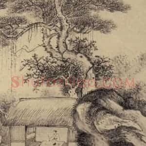 元代 赵孟頫《赵孟頫淮云院记下图之一》国画山水作品图片赏析