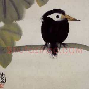 1963年 林风眠《立》国画花鸟作品图片赏析