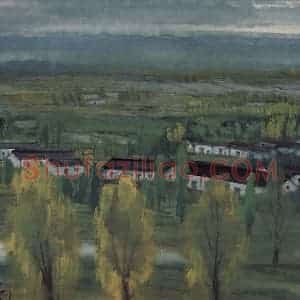 1962年 林风眠《春》国画山水作品图片赏析
