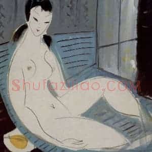 70年代 林风眠《女裸》国画人物作品图片赏析