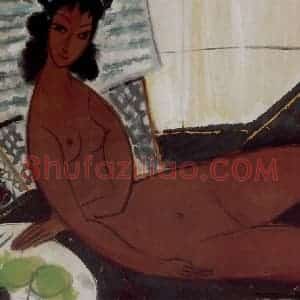 1977年 林风眠《裸女》国画人物作品图片赏析